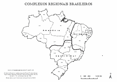 Complexos Regionais Brasileiros / Regiões Geoeconômicas - de Geiger..
